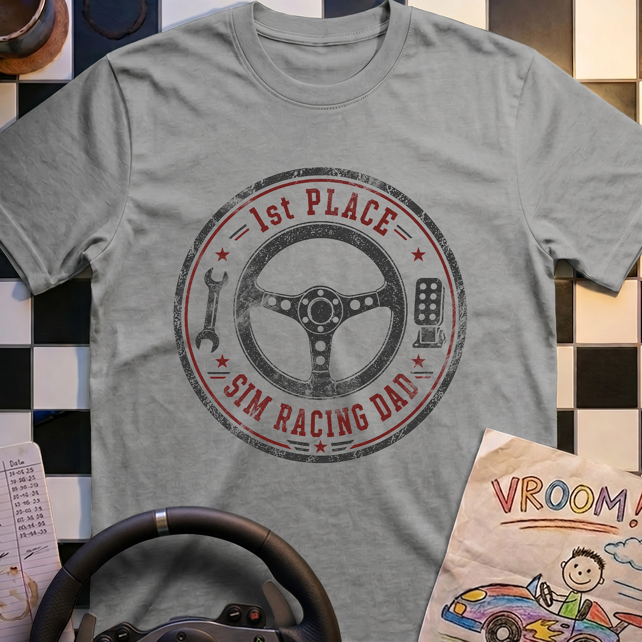 1st Place Sim Racing Dad T-Shirt