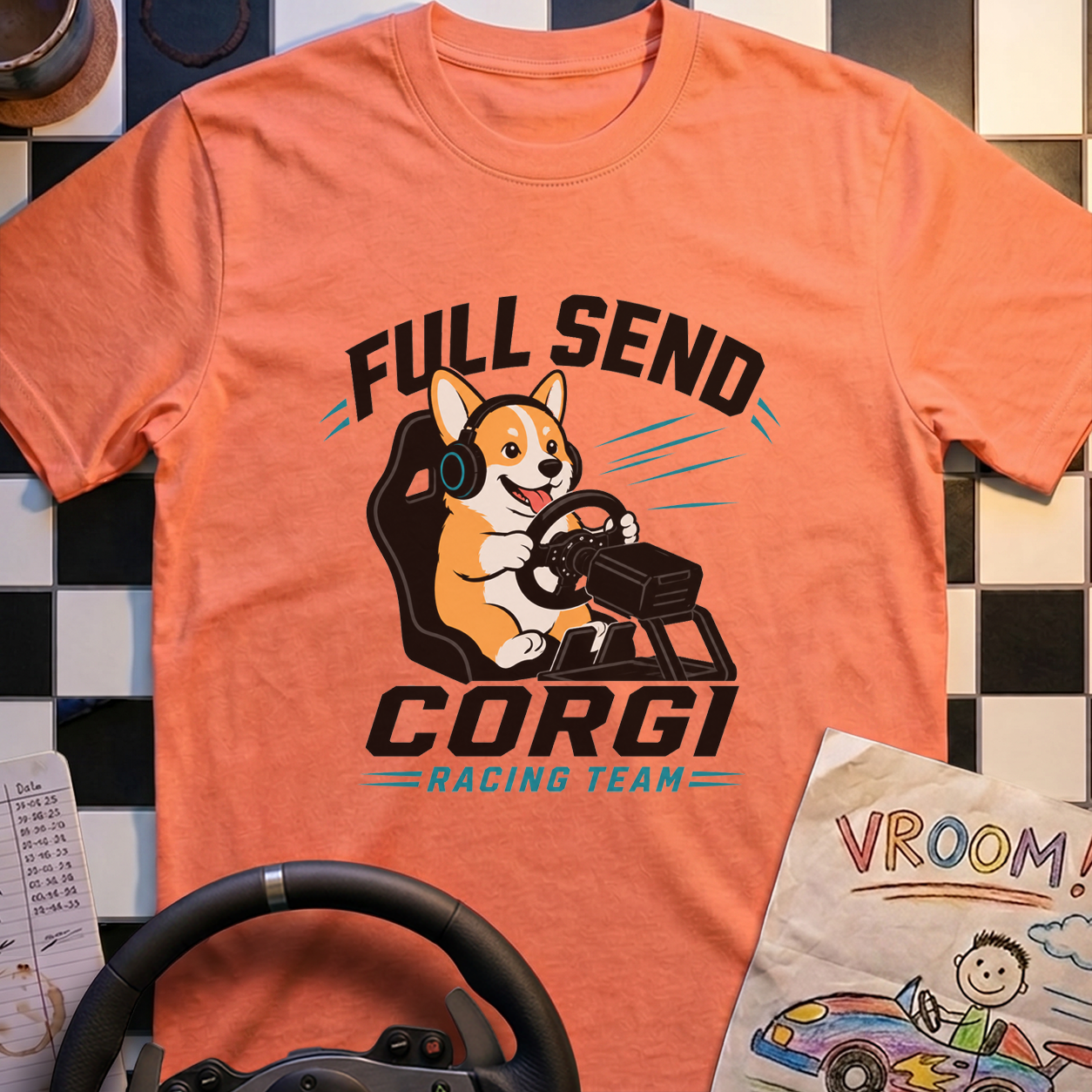Full Send Corgi Team T-Shirt