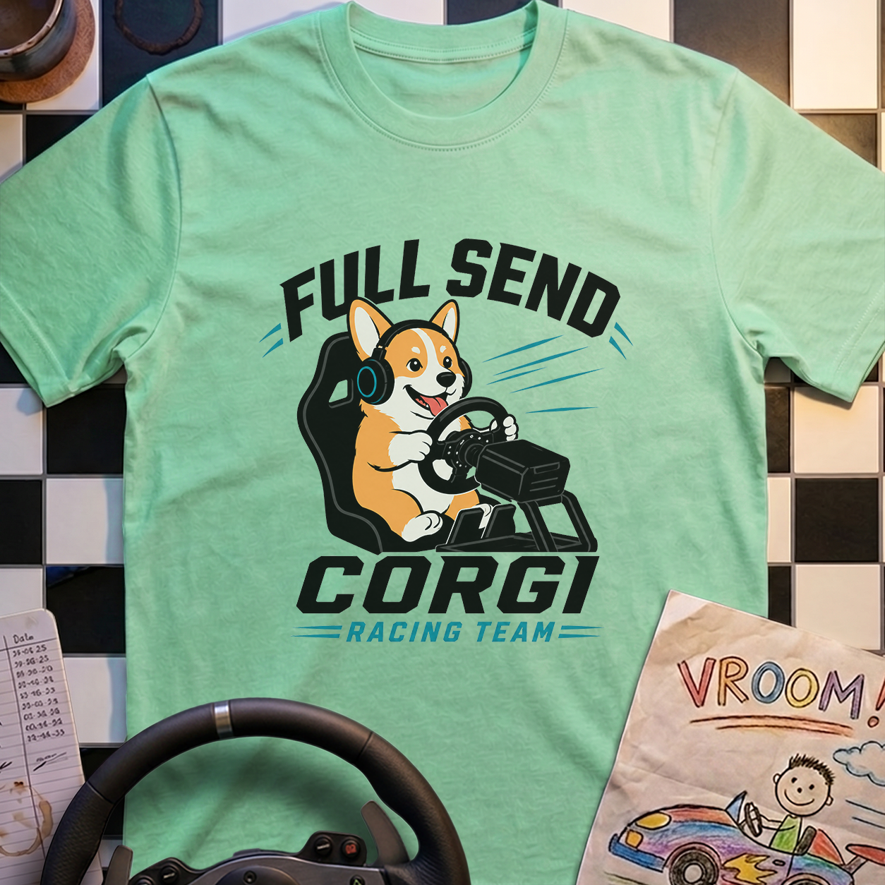 Full Send Corgi Team T-Shirt