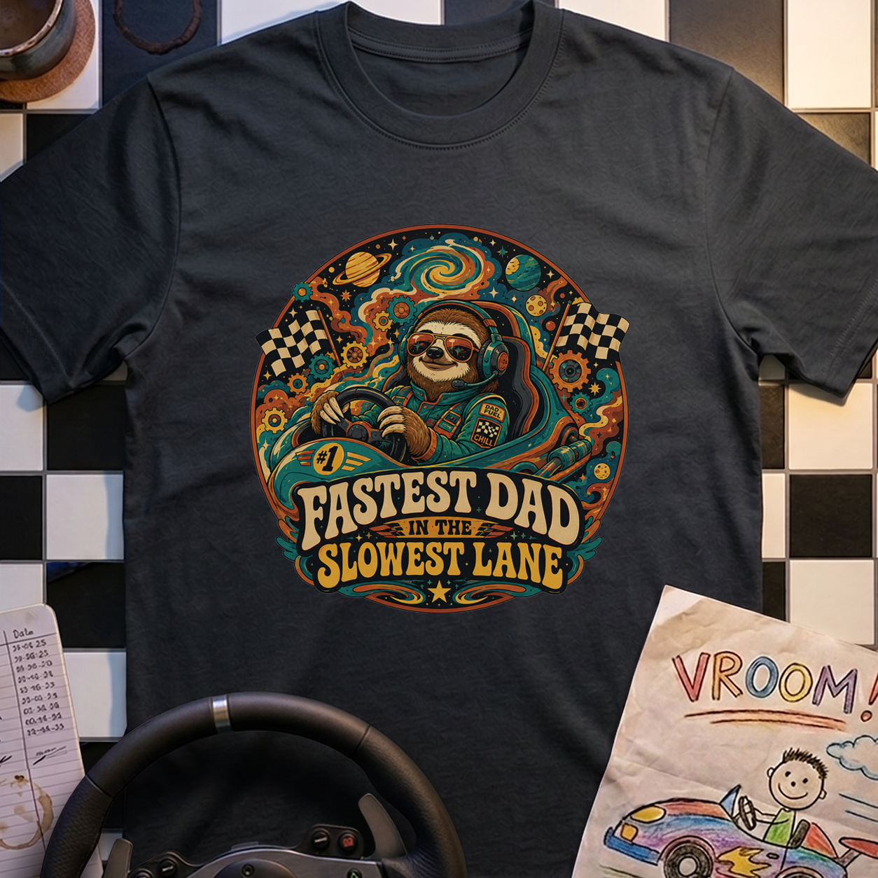 Fastest Dad in the Slowest Lane T-Shirt