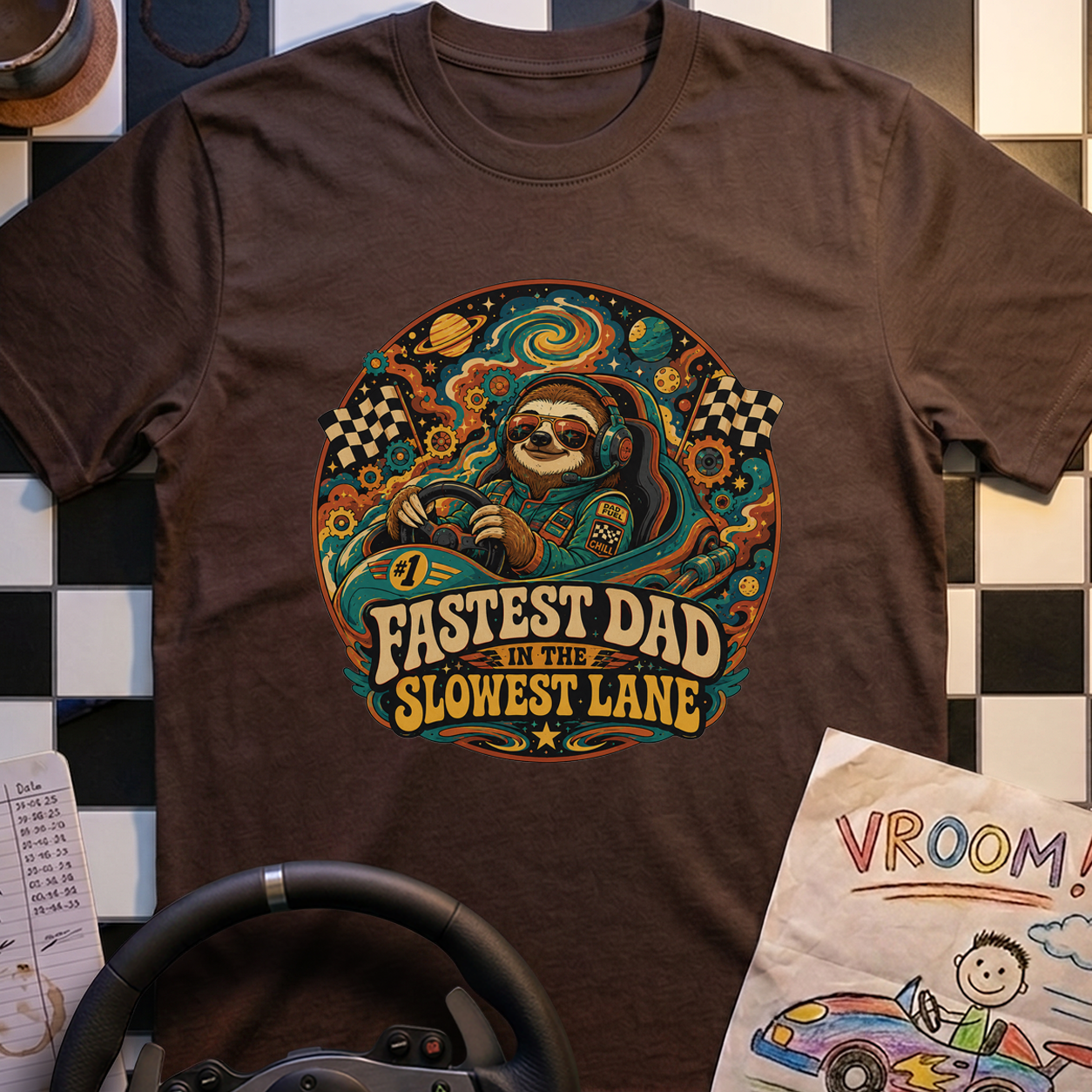 Fastest Dad in the Slowest Lane T-Shirt