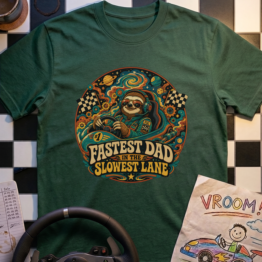 Fastest Dad in the Slowest Lane T-Shirt