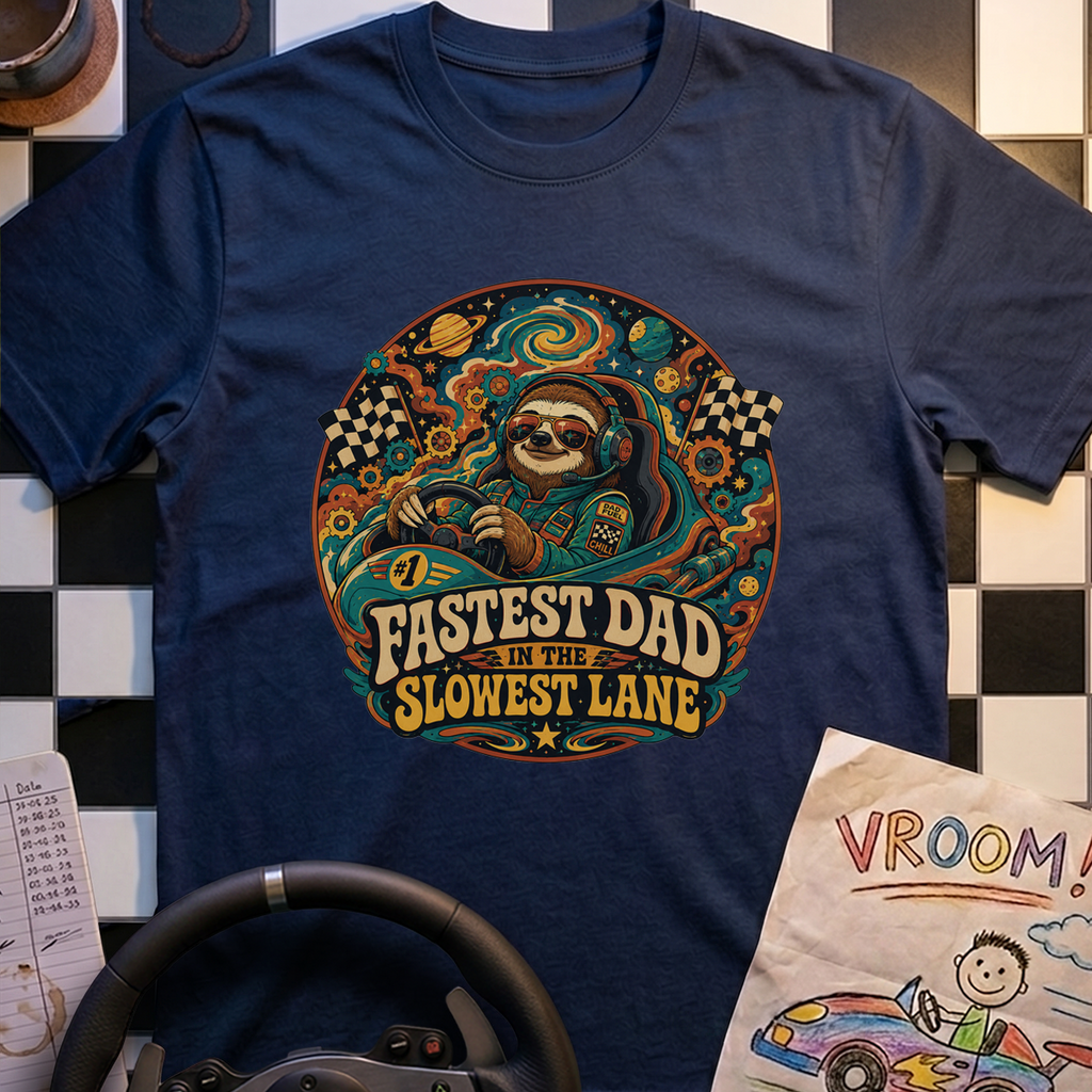 Fastest Dad in the Slowest Lane T-Shirt