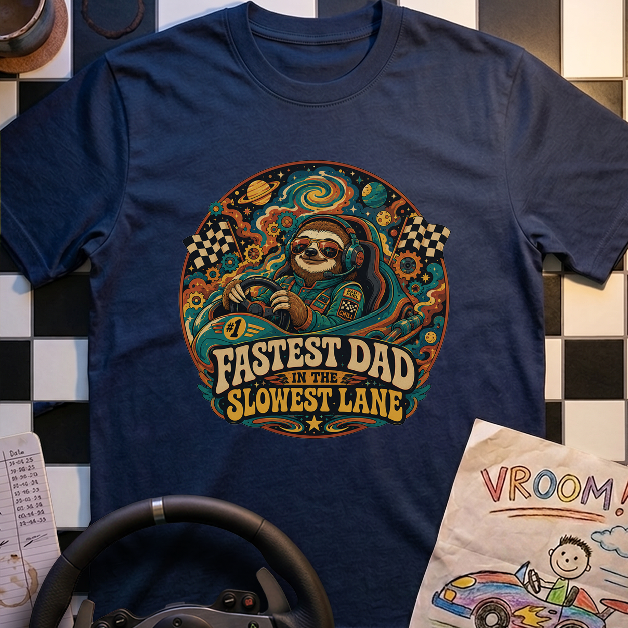 Fastest Dad in the Slowest Lane T-Shirt