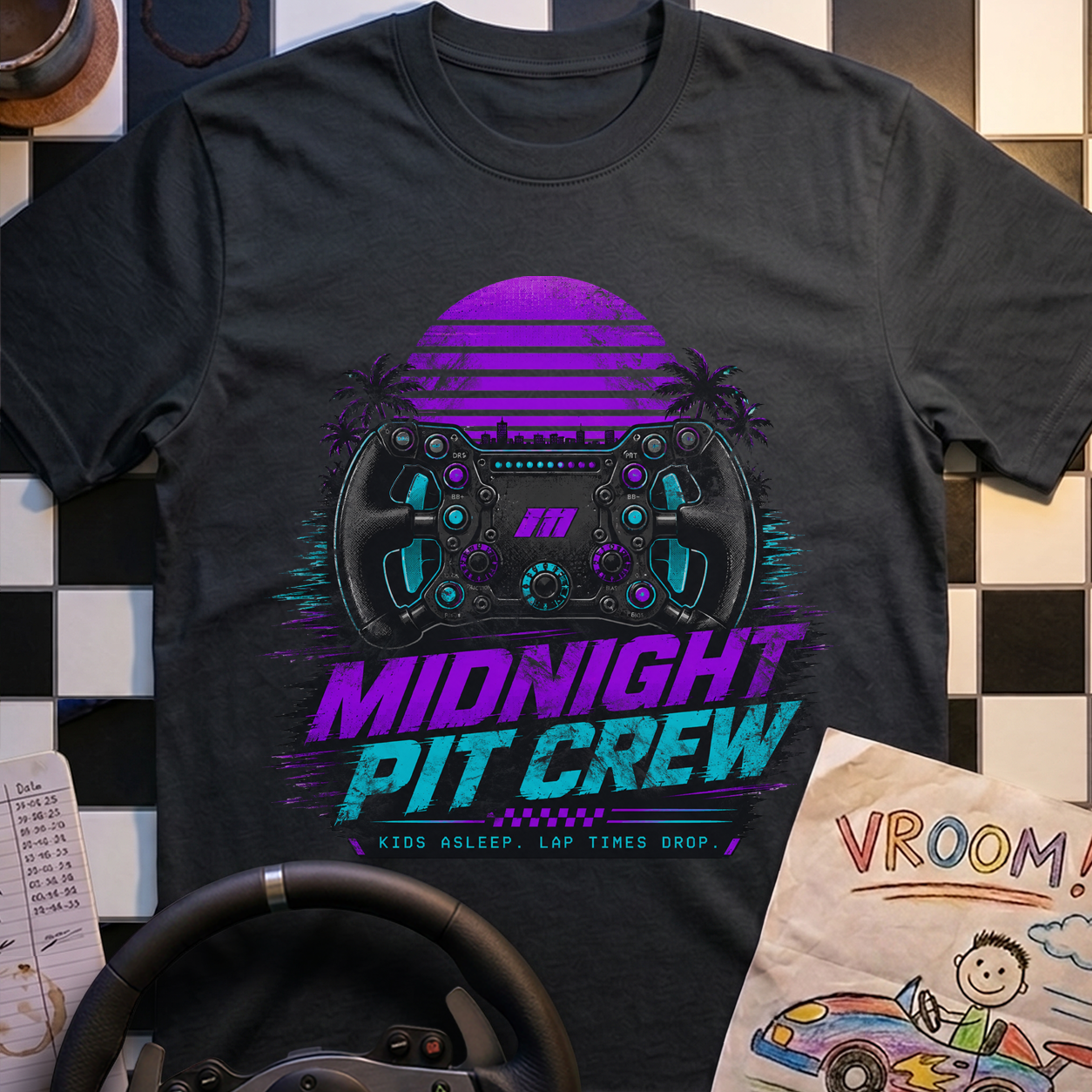 Kids Asleep. Lap Times Drop T-Shirt