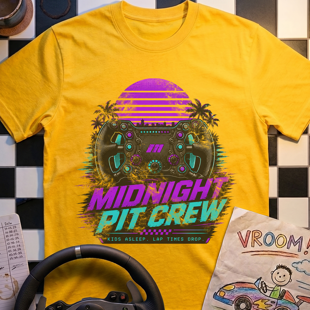 Kids Asleep. Lap Times Drop T-Shirt