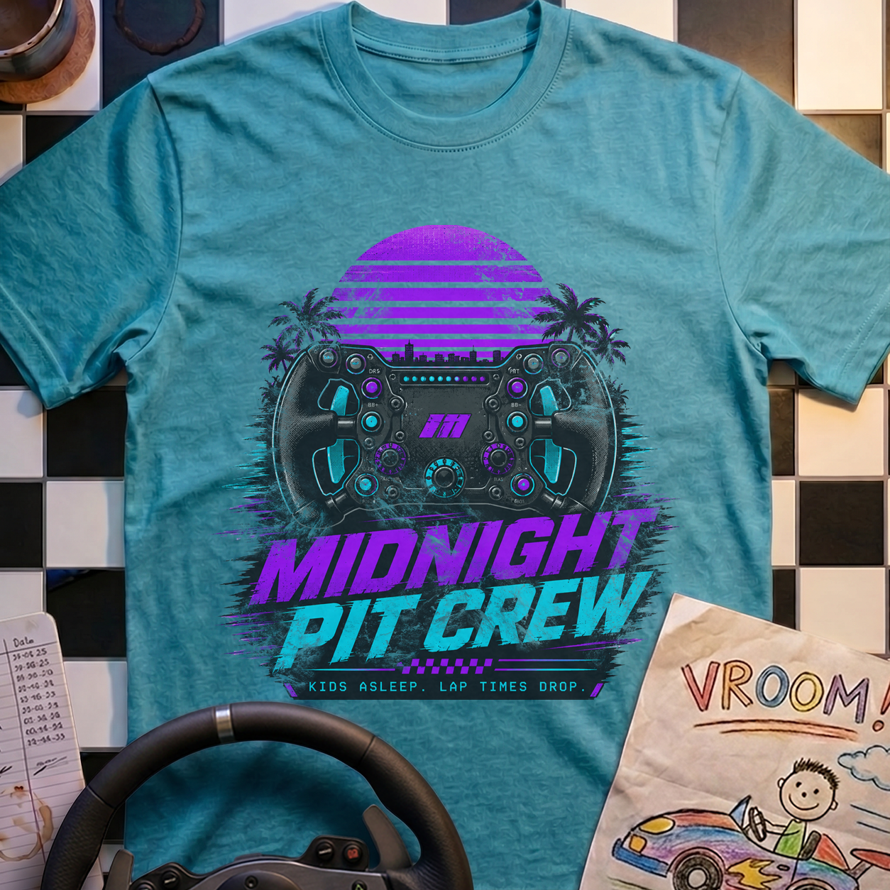 Kids Asleep. Lap Times Drop T-Shirt
