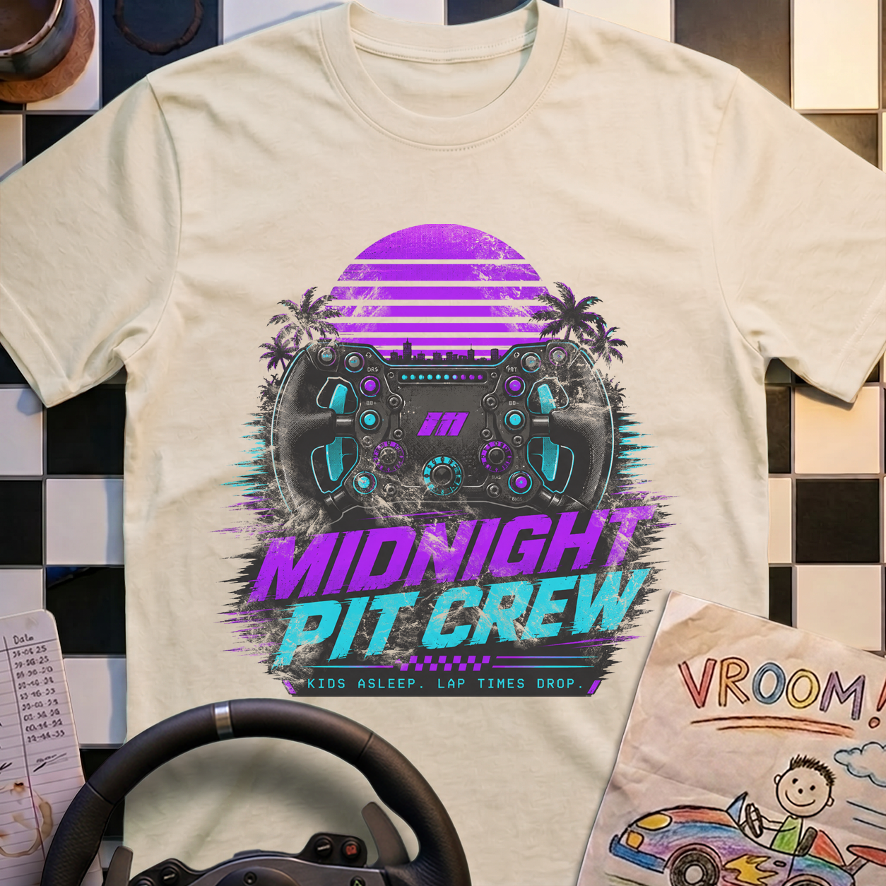 Kids Asleep. Lap Times Drop T-Shirt