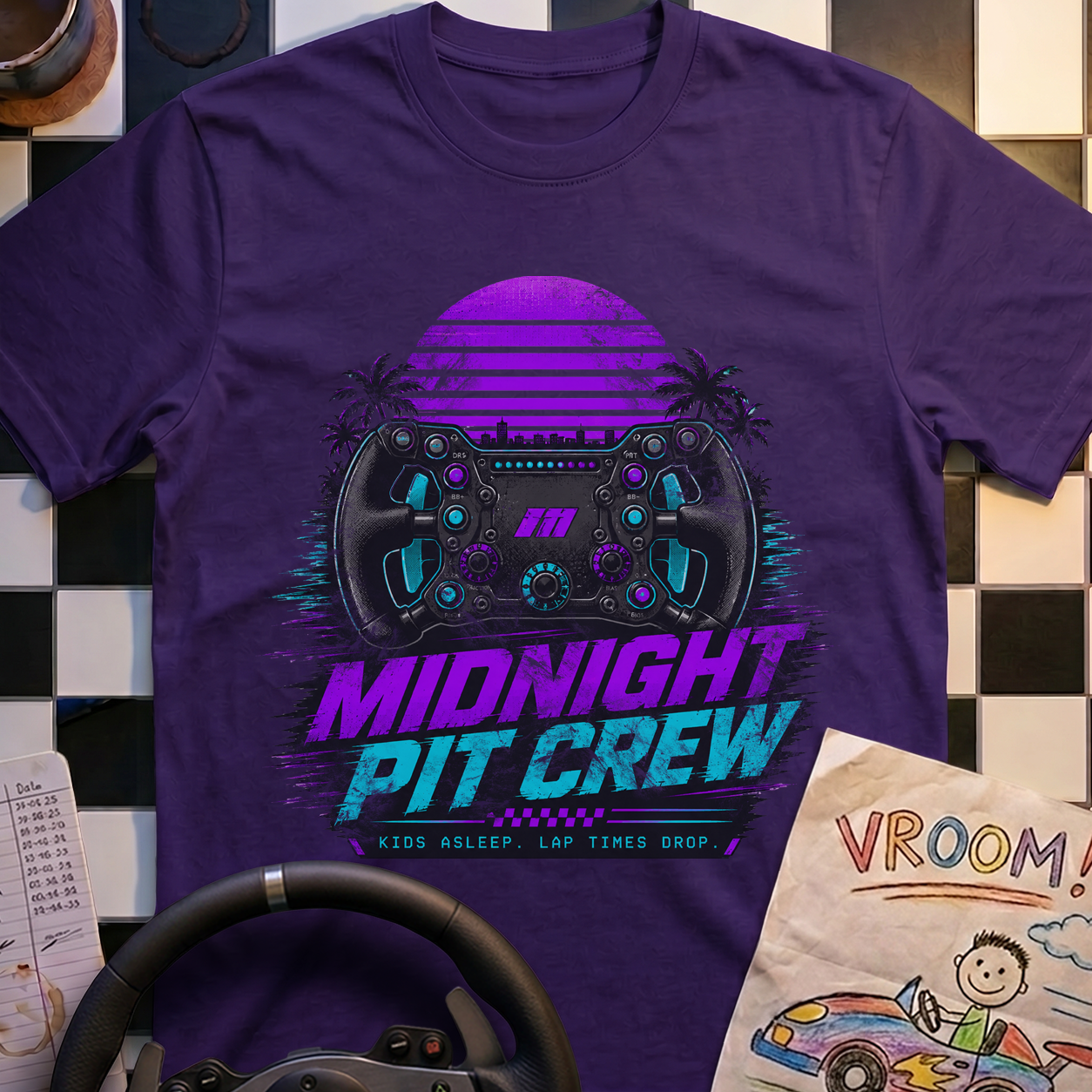 Kids Asleep. Lap Times Drop T-Shirt