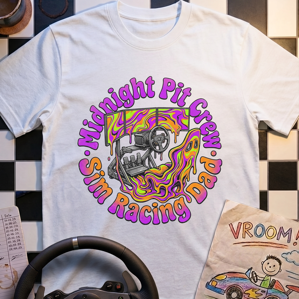 Psychedelic Racing Dad T-Shirt