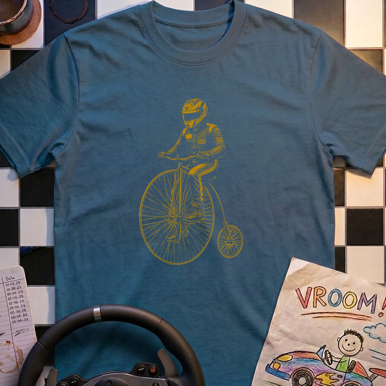 Simi Rides A Penny Farthing T-Shirt