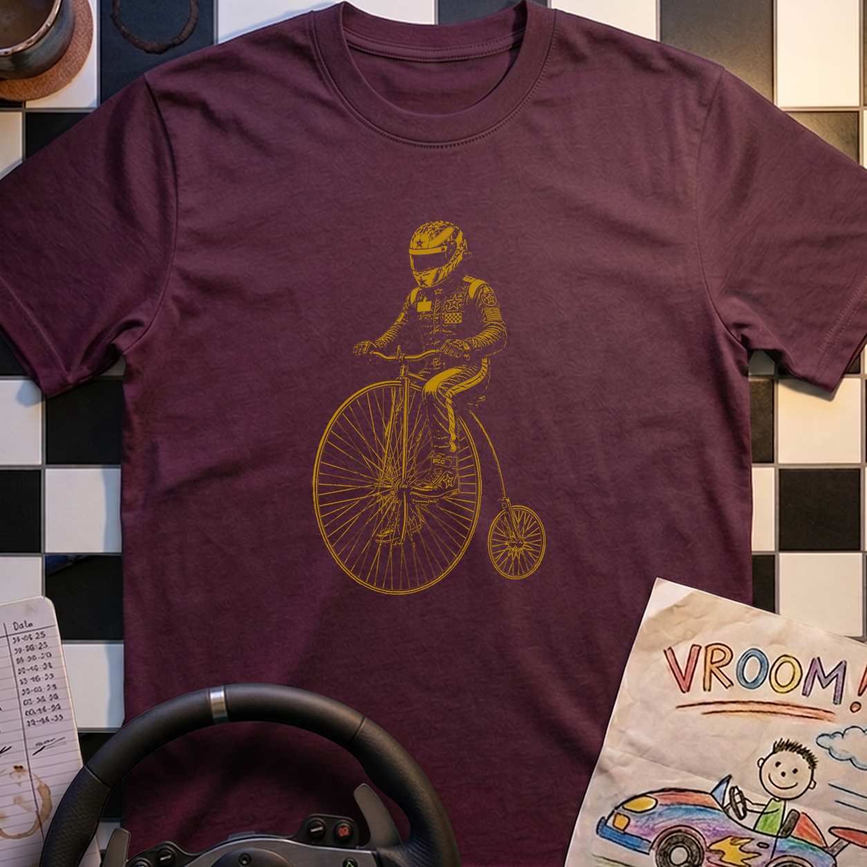 Simi Rides A Penny Farthing T-Shirt